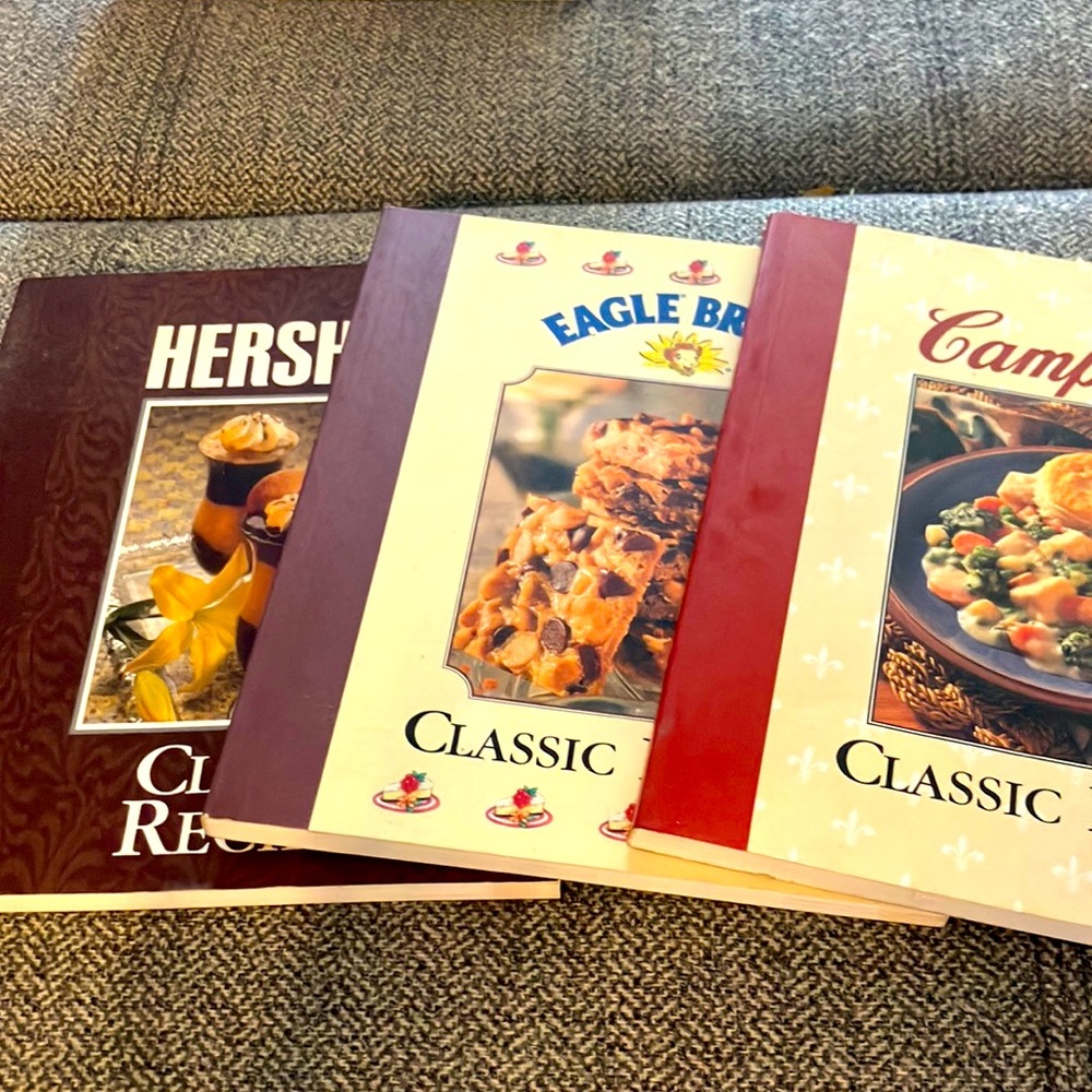 Hershey’s, Eagle Brand, classic recipes and the Campbell’s classic recipe books